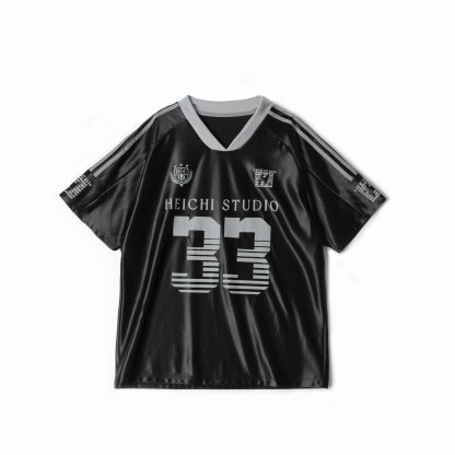 American V-neck Raglan Sleeves With Icy Short Sleeves - Image 2