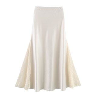 Spring And Summer Double-sided Lace High Open Fishtail Large Swing Satin Dress Skirt Skirt