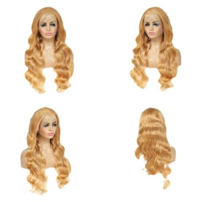 Human Hair Wig Front Lace All Real Hair 13 X4 Headgear - Image 5