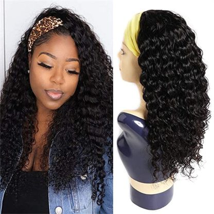 Black Small Curly Medium Curly Synthetic Fiber Hair Cover - Image 4