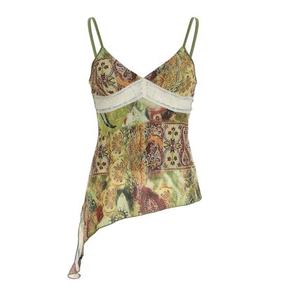 Vintage Printed Small Vest Sling Top - Image 6