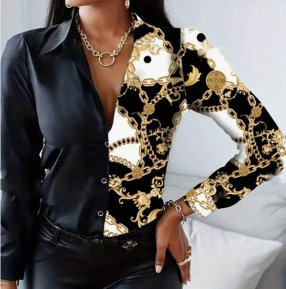 Women's Printed Belted Shirt - Image 2
