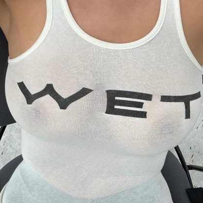 Casual Print Top Women's Letter Slim Vest - Image 4
