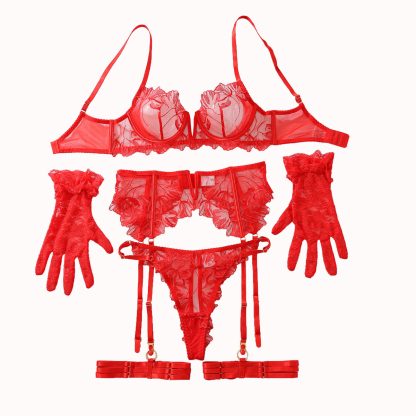 Bra Set Women's Underwear And Underwear Garter Five-piece Set - Image 4