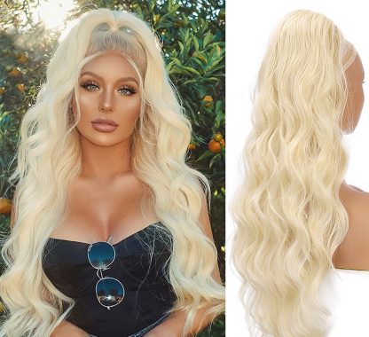Wig Big Wave Drawstring Ponytail Matte High Temperature Silk Chemical Fiber Wig - Image 4