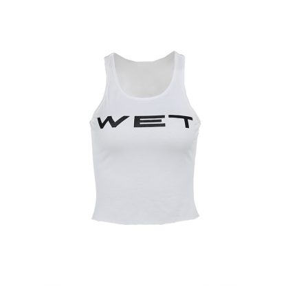 Casual Print Top Women's Letter Slim Vest - Image 5
