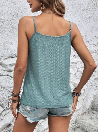 Women Contrast Lace Schiffy Camisole - Image 5