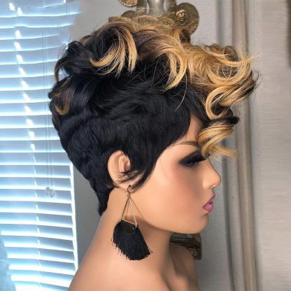 Ladies African Small Curly Hair Dyeing Short Curly Hair Wig Button Net Hair Cover - Image 3
