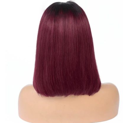 Short Straight 1B-99J Colored Bob Human Hair Wig - Image 5