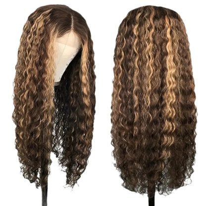 Small Volume Wound Tube Afro Long Curly Wig - Image 5