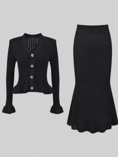 Ruffled V-neck Hip With A Set Of Suit - Image 8