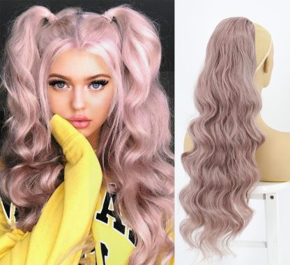 Wig Big Wave Drawstring Ponytail Matte High Temperature Silk Chemical Fiber Wig - Image 7