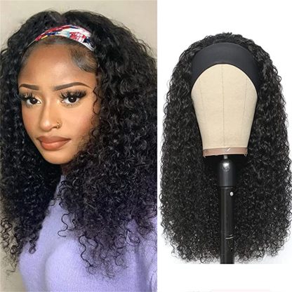 Black Small Curly Medium Curly Synthetic Fiber Hair Cover - Image 3
