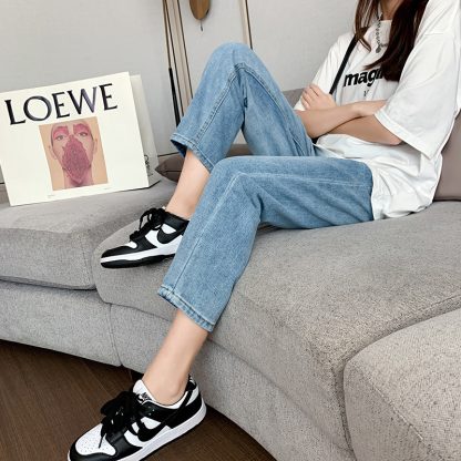 Women's High Waist Jeans Loose Slimming - Image 5
