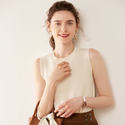 Solid Color Cashmere Knitted Sling For Women Spring And Summer - Image 6