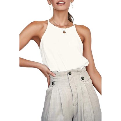 Women's European And American Irregular Solid Color Sexy Camisole - Image 3