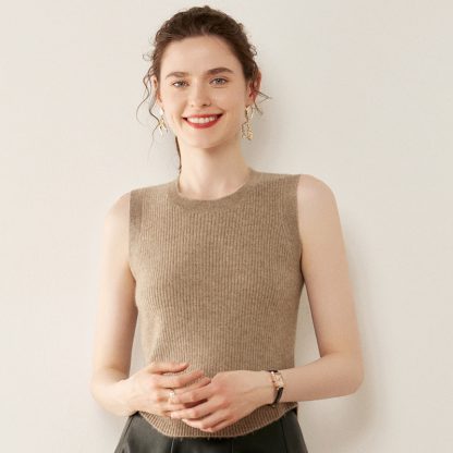 Solid Color Cashmere Knitted Sling For Women Spring And Summer - Image 8