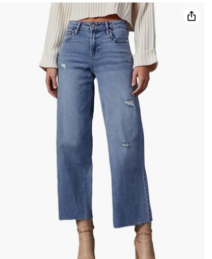 Women's High Waisted Loose Jeans - Image 3