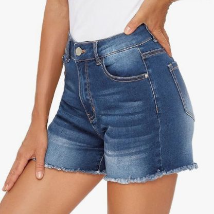 Summer High Waist All-match Slim Fit Tassel Women's Denim Shorts - Image 3