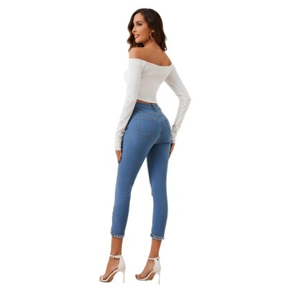 Women's Summer New High Waist Slimming Stretch Denim - Image 5