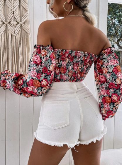 Women's Printed Casual Off-the-shoulder Dress - Image 2