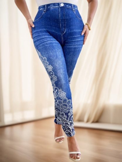 Women's Printed Jeans - Image 3