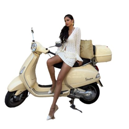 V-neck Top Half-length Knitting Suit Short Skirt For Women - Image 5
