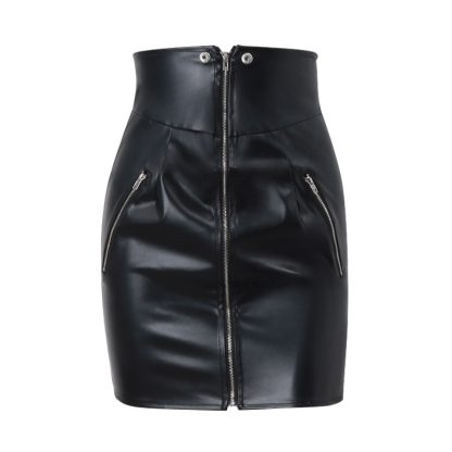 Fashion Sexy PU Leather Skirt Female Slim Fit Hip Raise - Image 5