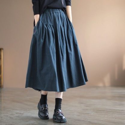 Artistic Retro Ethnic Style Printed Skirt - Image 3
