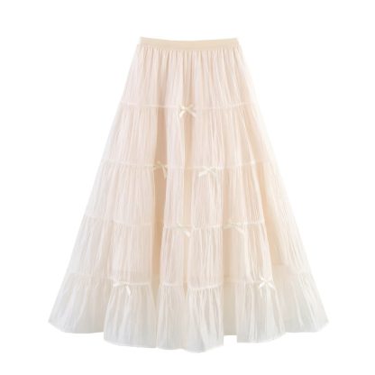 Three-dimensional Bow Fairy Multi-layer Gauze Gauze Skirt Cake Dress - Image 9