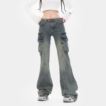 High Street Micro-pull Cargo Jeans Retro - Image 2