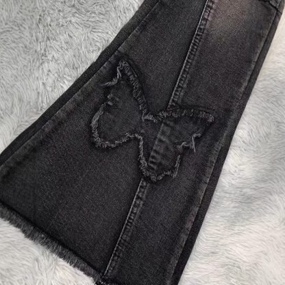 Fashion Elastic Plus Size Women's Denim Flared Pants - Image 4