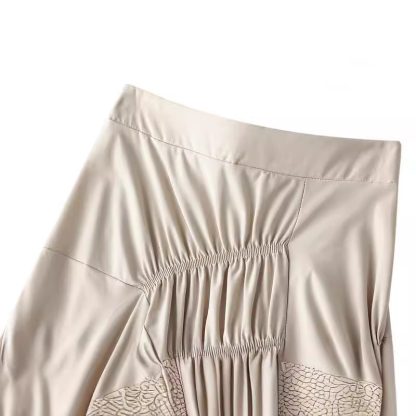 Super Hot Black White Pleated Midi Skirt - Image 2