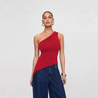 Women's Irregular Slit Design High-grade Top - Image 2