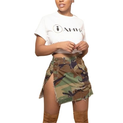 Autumn New Fashion Full Open Skirt Skirt Camouflage Skirt - Image 5