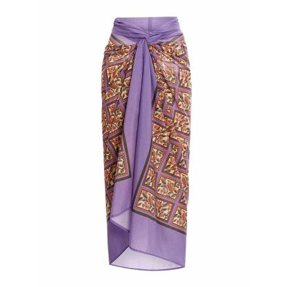 Fashionable Printed Skirt High Slit Quick-drying Beach Skirt - Image 3
