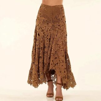 Women's Hollow Vacation Style Lace Beach Skirt