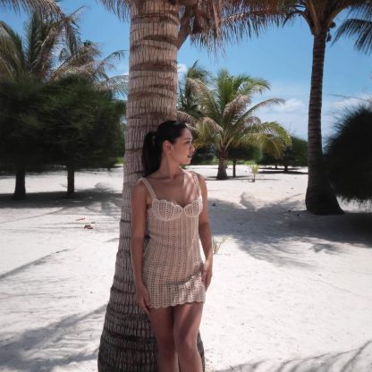 Vacation Beach Fashion Suspenders Pearl Dress - Image 3