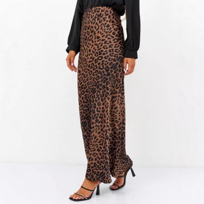 Women's Leopard Fishtail High Waist Casual Skirt - Image 2