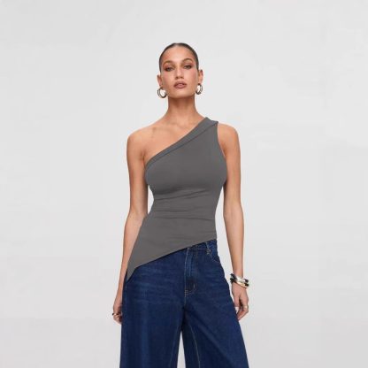 Women's Irregular Slit Design High-grade Top - Image 3