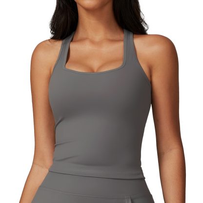 Women's Brushed H-shaped Beauty Back Sports Vest - Image 2