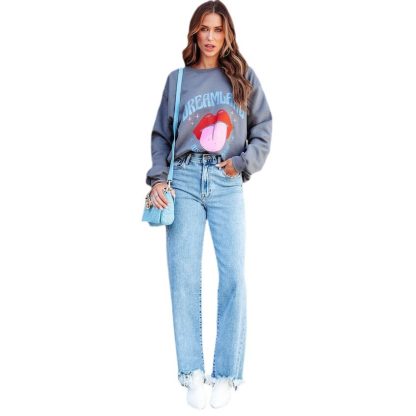 Women's Fashion Simple Tassel Straight-leg Trousers - Image 5