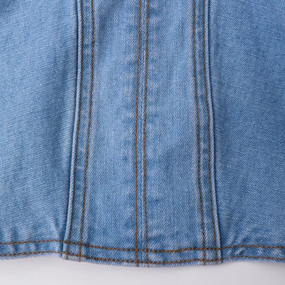 Three-dimensional Ruffled Stitching Denim Skirt - Image 4