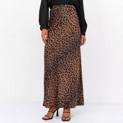 Women's Leopard Fishtail High Waist Casual Skirt - Image 4