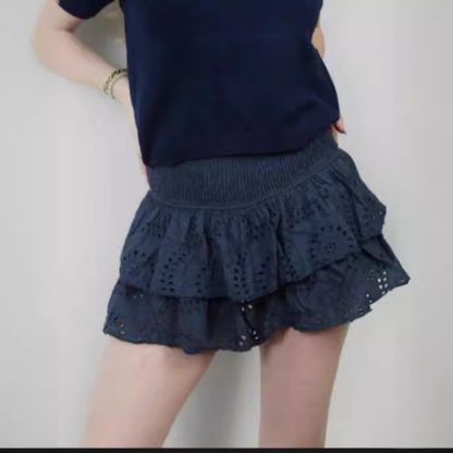 Women's Skirt Pleated Ruffle Print - Image 2