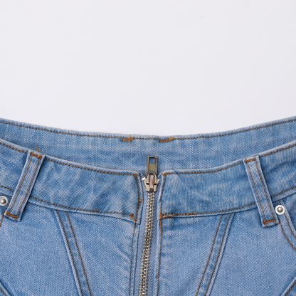 Three-dimensional Ruffled Stitching Denim Skirt - Image 2