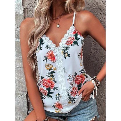 Summer New Women's Vest V-neck Print - Image 2
