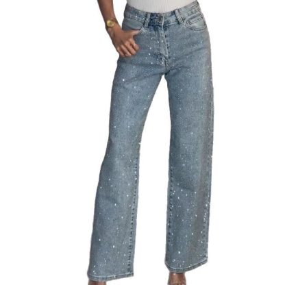Women's High-end High Waist Straight Personalized Hot Girl High Street Trousers - Image 5