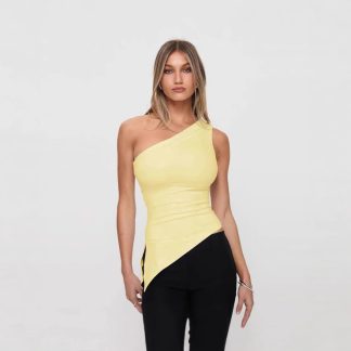 Women's Irregular Slit Design High-grade Top
