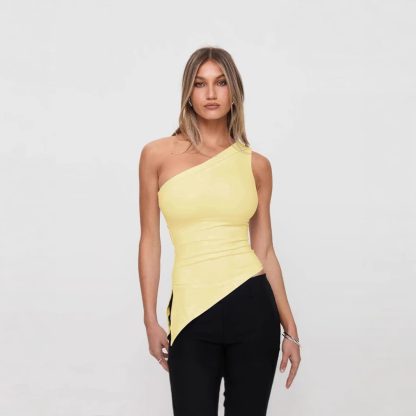 Women's Irregular Slit Design High-grade Top